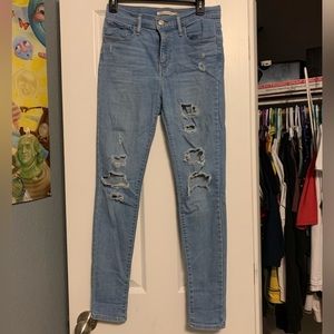 Levi’s Blue Ripped Skinny Jeans